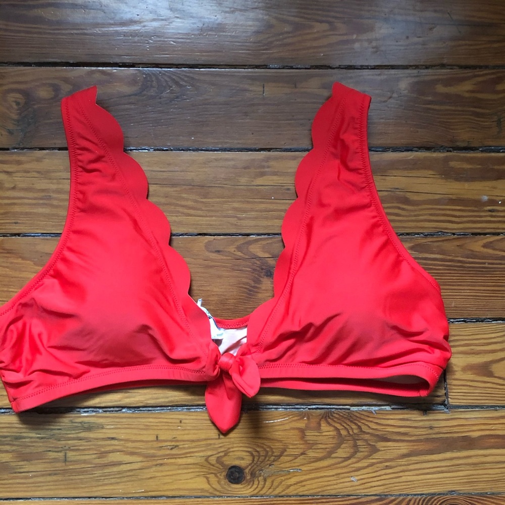 [J. CREW] scallop bikini top
